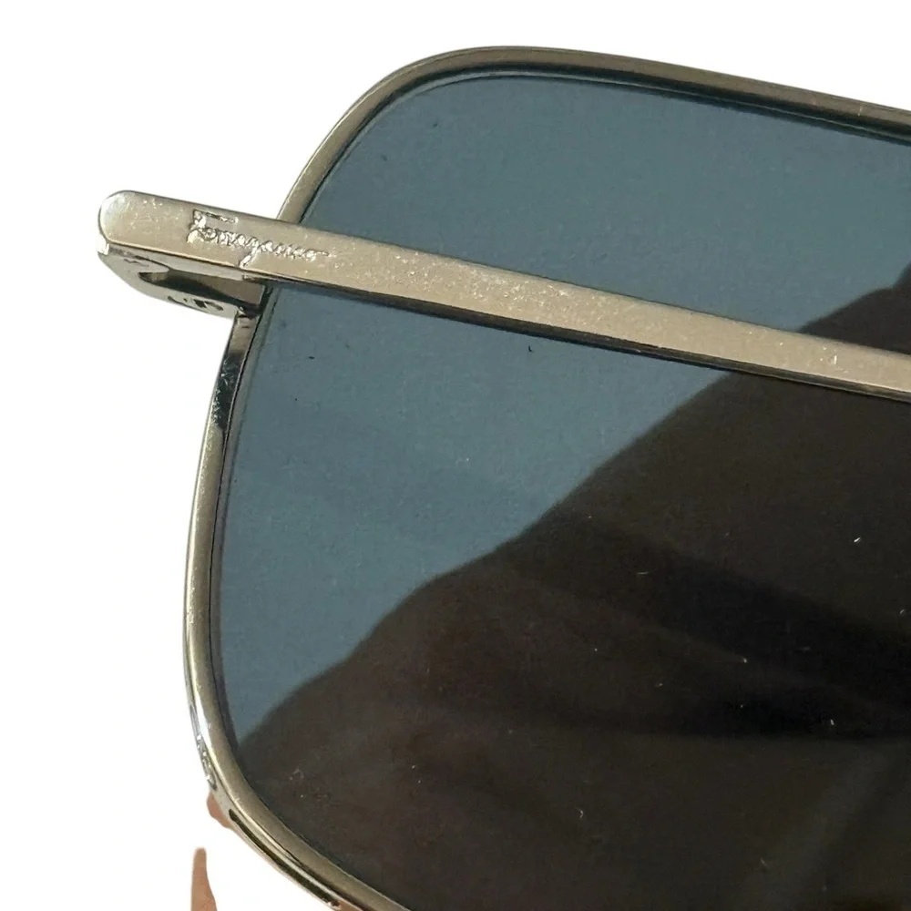 Salvatore Ferragamo Silver and Black Men’s Sunglasses in excellent condition